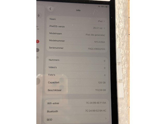 Ipad 8th gen.10.2 inch - afbeelding 4 van  6