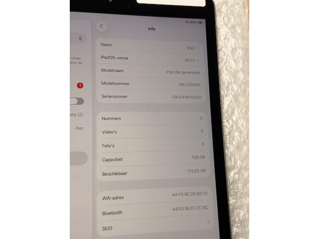 Ipad 8th gen. - afbeelding 2 van  4