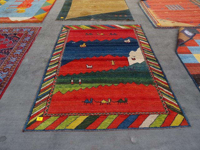 Iranees gabbeh tapijt - afbeelding 2 van  3