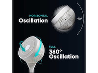 Iris woozoo voetstukventilator met afstandsbediening, 360° oscillatie - afbeelding 8 van  11