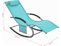 Iron garden opklapbare ligstoel – ergonomische relax-schougende ligbed (x2) - afbeelding 6 van  11