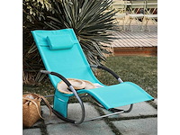Iron garden opklapbare ligstoel – ergonomische relax-schougende ligbed (x2) - afbeelding 7 van  11