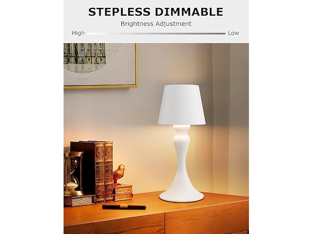 Irotine witte tafellamp (2 stuks) - afbeelding 4 van  6