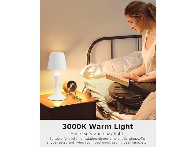 Irotine witte tafellamp (2 stuks) - afbeelding 6 van  6