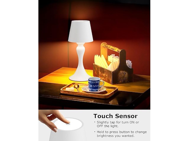 Irotine witte tafellamp (2 stuks) - afbeelding 3 van  6