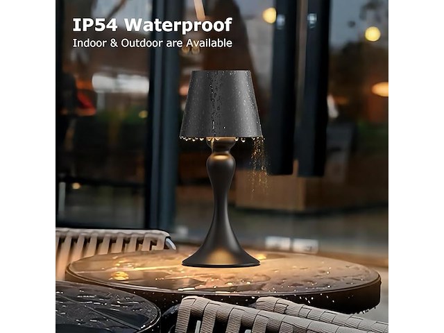 Irotine zwarte tafellamp (2 stuks) - afbeelding 5 van  6