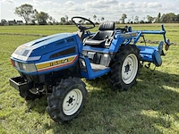 Iseki landhope tu165f vierwielaangedreven minitractor met grondfrees
