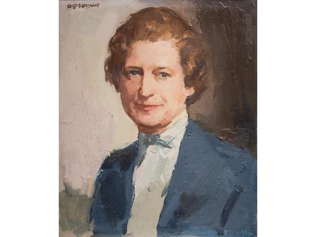 Isidoor opsomer (1878-1967), portrait of a man, oil on canvas 55 x 46 cm. (21.64 x 18.10 in.), frame: 80 x 70 cm. (31 1/2 x 27.55 in.) - afbeelding 1 van  5