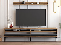 Istanbul tu tv-meubel | 100% melamine | walnoot, antraciet - afbeelding 2 van  5