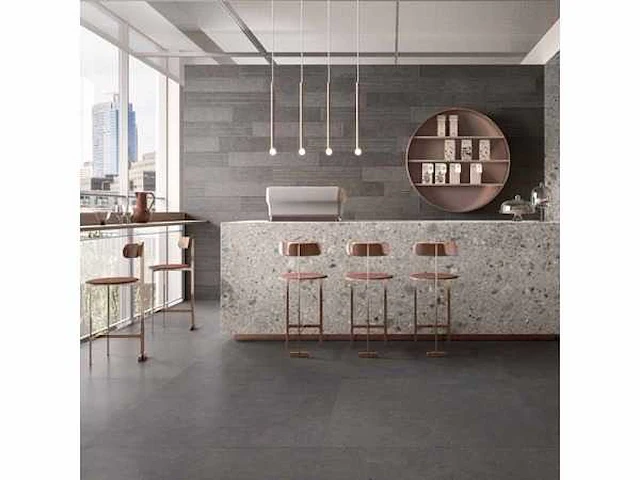 Italgraniti silver grain dark vloertegel 80x80 cm 102,4 m² - afbeelding 4 van  6