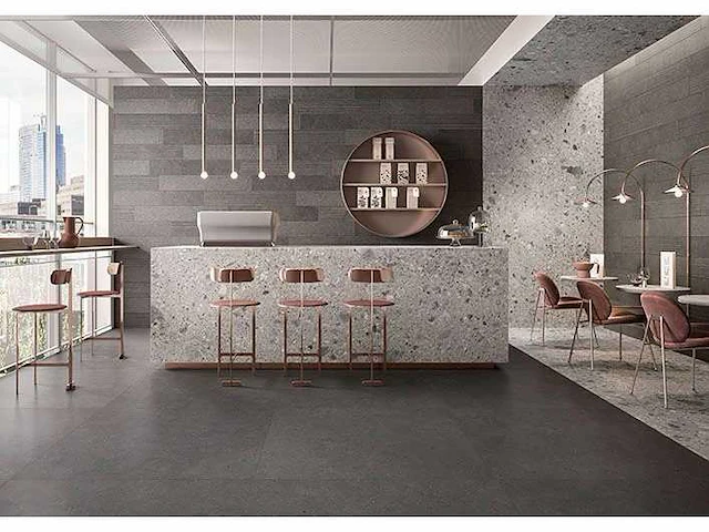 Italgraniti silver grain dark vloertegel 80x80 cm 102,4 m² - afbeelding 6 van  6