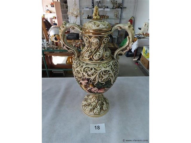 Italiaanse dekselvaas - afbeelding 1 van  4