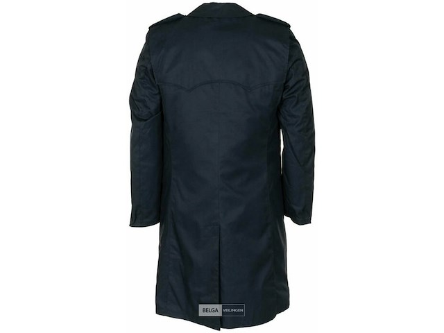 Italiaanse leger trench coat marineblauw met binnenvoering maat medium - afbeelding 1 van  2