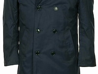 Italiaanse leger trench coat marineblauw met losse binnenvoering maat medium - afbeelding 1 van  3