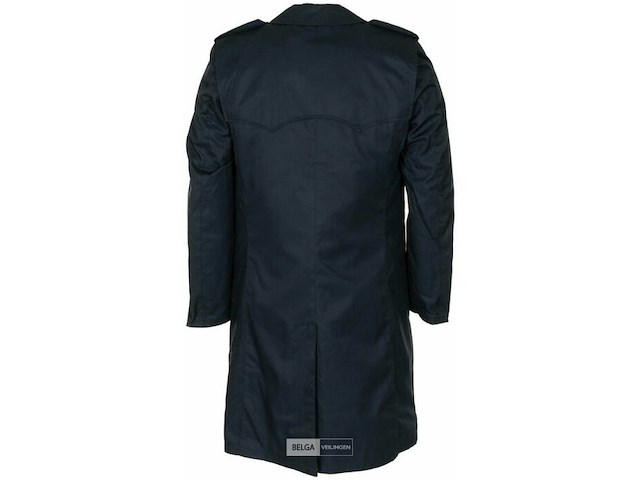 Italiaanse leger trench coat marineblauw met losse binnenvoering maat medium - afbeelding 2 van  3