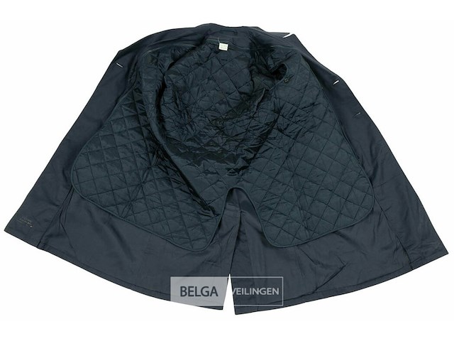 Italiaanse leger trench coat marineblauw met losse binnenvoering maat small - afbeelding 3 van  3