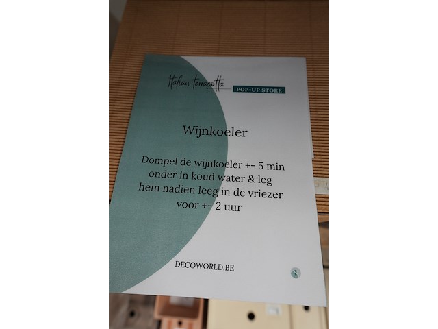 Italiaanse terracotta wijnkoeler etr klein - afbeelding 5 van  7