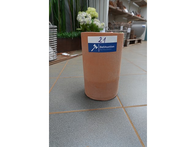 Italiaanse terracotta wijnkoeler gal groot - afbeelding 1 van  4