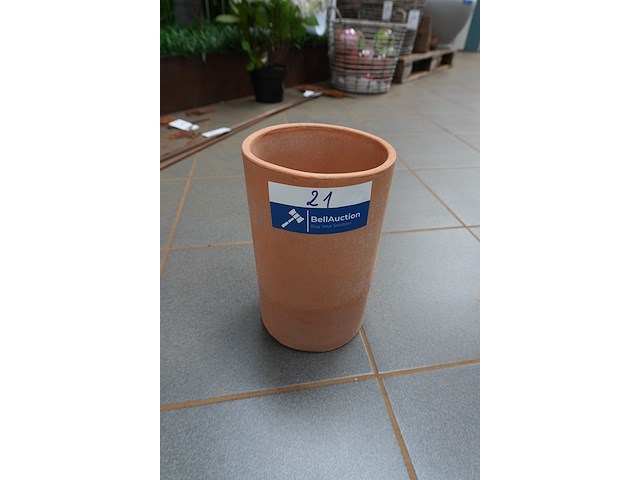 Italiaanse terracotta wijnkoeler gal groot - afbeelding 2 van  4