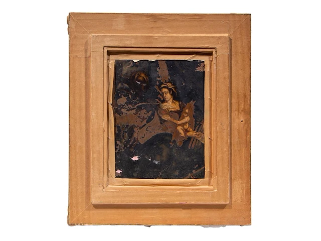 Italian school, the annunciation, oil on copper 17 x 22 cm. (6.69 x 8.66 in.), frame: 30 x 35 cm. (11.81 x 13.77 in.) - afbeelding 3 van  6