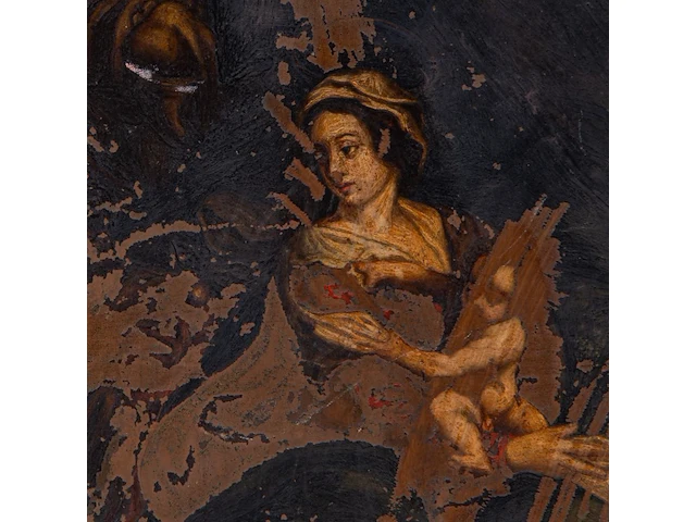 Italian school, the annunciation, oil on copper 17 x 22 cm. (6.69 x 8.66 in.), frame: 30 x 35 cm. (11.81 x 13.77 in.) - afbeelding 4 van  6