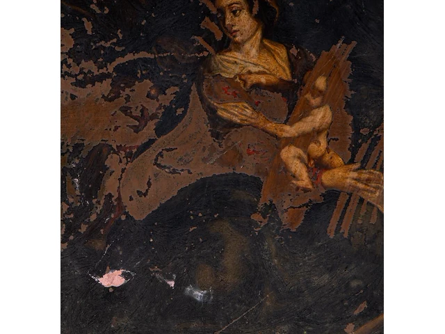Italian school, the annunciation, oil on copper 17 x 22 cm. (6.69 x 8.66 in.), frame: 30 x 35 cm. (11.81 x 13.77 in.) - afbeelding 5 van  6