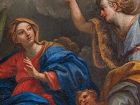 Italian school, the annunciation, oil on copper 17 x 22 cm. (6.69 x 8.66 in.), frame: 30 x 35 cm. (11.81 x 13.77 in.) - afbeelding 6 van  6