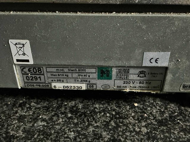 Italiana macchi mach8000 weegschaal - afbeelding 3 van  5
