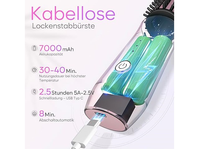 Itayga draadloze krultangborstel - afbeelding 4 van  4