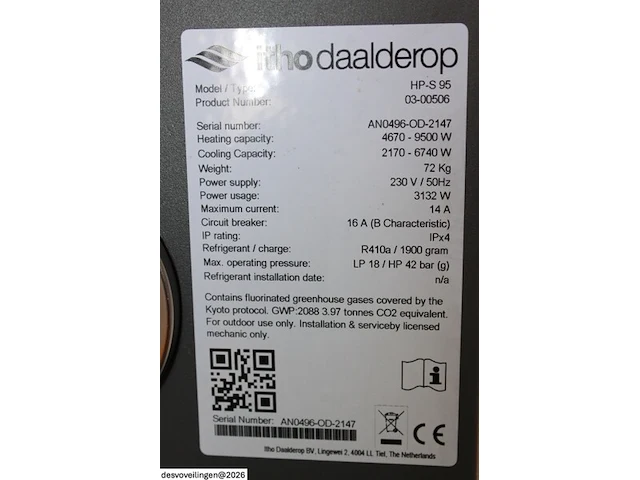 Itho daalderop buitenunit hp-s 95 - afbeelding 6 van  6