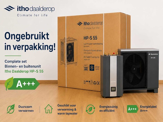 Itho daalderop hp-s 55 warmtepomp set (ongebruikt! in verpakking!) - afbeelding 1 van  2