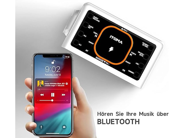 Itoma wekkerradio - afbeelding 2 van  4