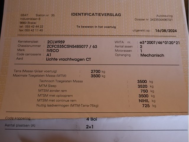 Iveco - zcfc535c5n5485077 - 2022 - afbeelding 9 van  21