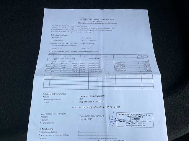 Iveco daily 35s14 cng dubbele cabine - 37000km - hoog dak - afbeelding 9 van  17