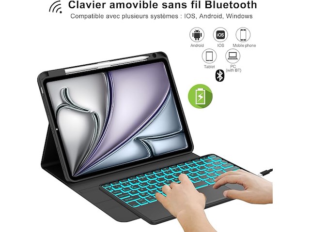 Iveoppe azerty-toetsenbord met trackpad - afbeelding 3 van  5