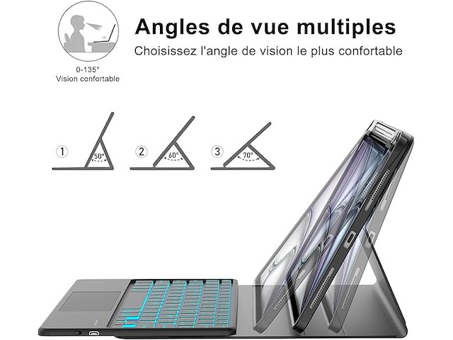 Iveoppe azerty-toetsenbord met trackpad - afbeelding 4 van  5
