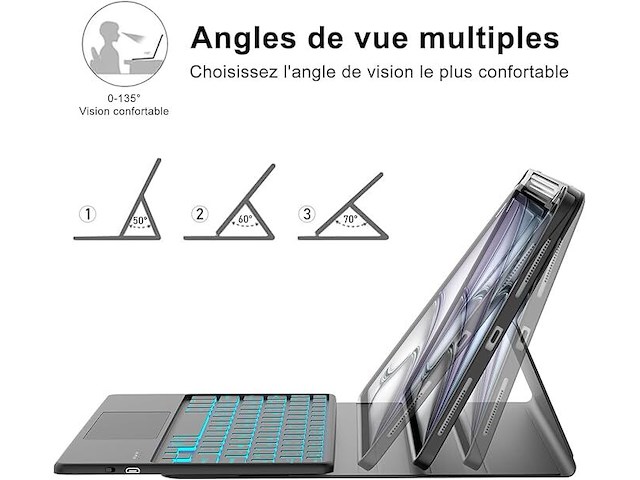 Iveoppe azerty-toetsenbord met trackpad - afbeelding 4 van  5