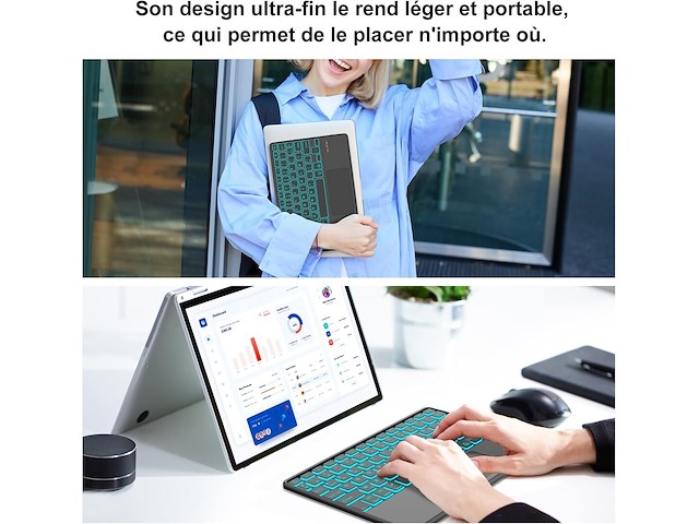 Iveoppe toetsenbordhoes met trackpad - afbeelding 4 van  7