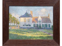 J. deseine, the country house, oil on canvas 38 x 49 cm. (14.96 x 19.28 in.), frame: 50 x 61 cm. (19.67 x 24.01 in.) - afbeelding 2 van  5