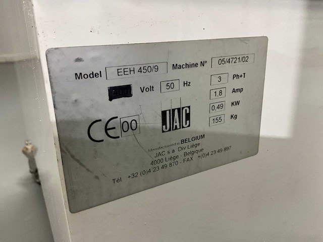 Jac eeh 450/9 broodsnijmachine - afbeelding 10 van  11