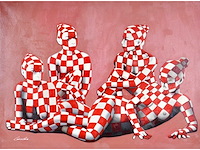 Jack gage – 4 filles - olie op doek - 90x120 cm - afbeelding 4 van  9