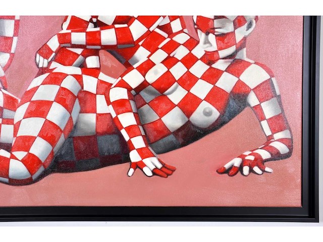 Jack gage – 4 filles - olie op doek - 90x120 cm - afbeelding 6 van  9