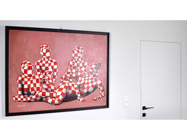 Jack gage – 4 filles - olie op doek - 90x120 cm - afbeelding 9 van  11