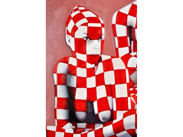 Jack gage – 4 filles - olie op doek - 90x120 cm - afbeelding 7 van  11