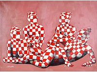 Jack gage – 4 filles - olie op doek - 90x120 cm - afbeelding 3 van  11