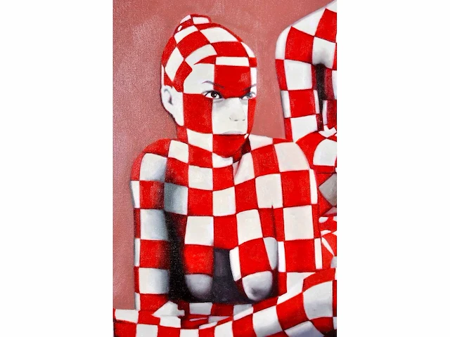 Jack gage – 4 filles - olie op doek - 90x120 cm - afbeelding 8 van  11