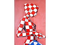 Jack gage – amour en rouge et bleu - olie op doek - 90x120 cm - afbeelding 2 van  13