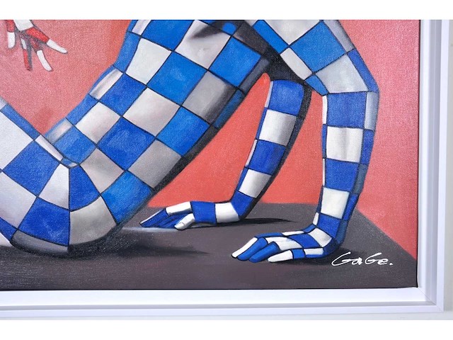 Jack gage – amour en rouge et bleu - olie op doek - 90x120 cm - afbeelding 7 van  13