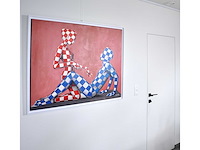 Jack gage – amour en rouge et bleu - olie op doek - 90x120 cm - afbeelding 8 van  13