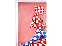 Jack gage – amour en rouge et bleu - olie op doek - 90x120 cm - afbeelding 11 van  13